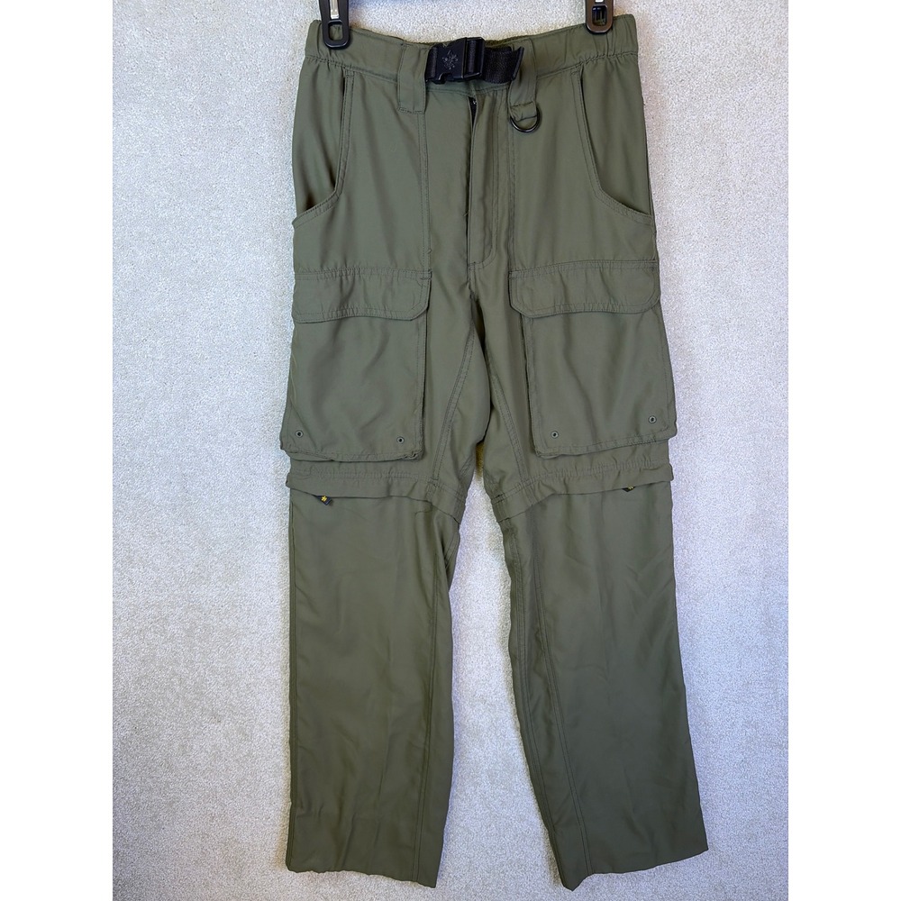 Boy Scouts of America Cargo Pants Boys XS Green Uniform Switchbacks Convertible